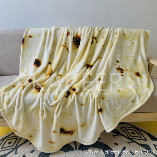 Super soft flannel fleece burrito tortilla pizza blanket